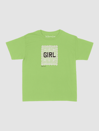 girl crochet baby tee - In Print We Trust