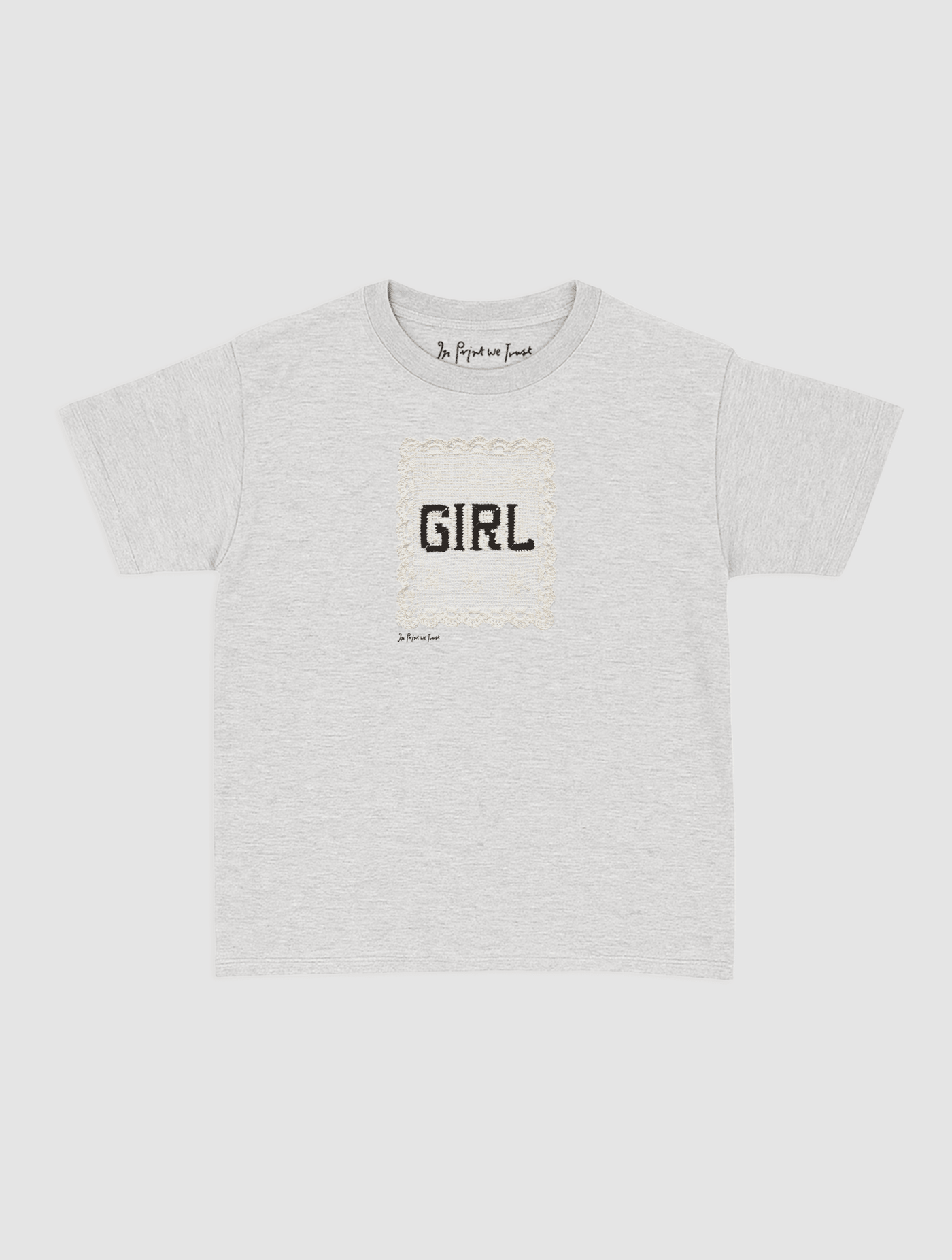 girl crochet baby tee - In Print We Trust