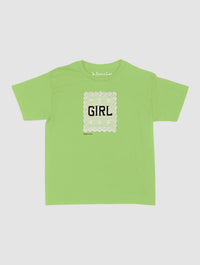 girl crochet baby tee - In Print We Trust