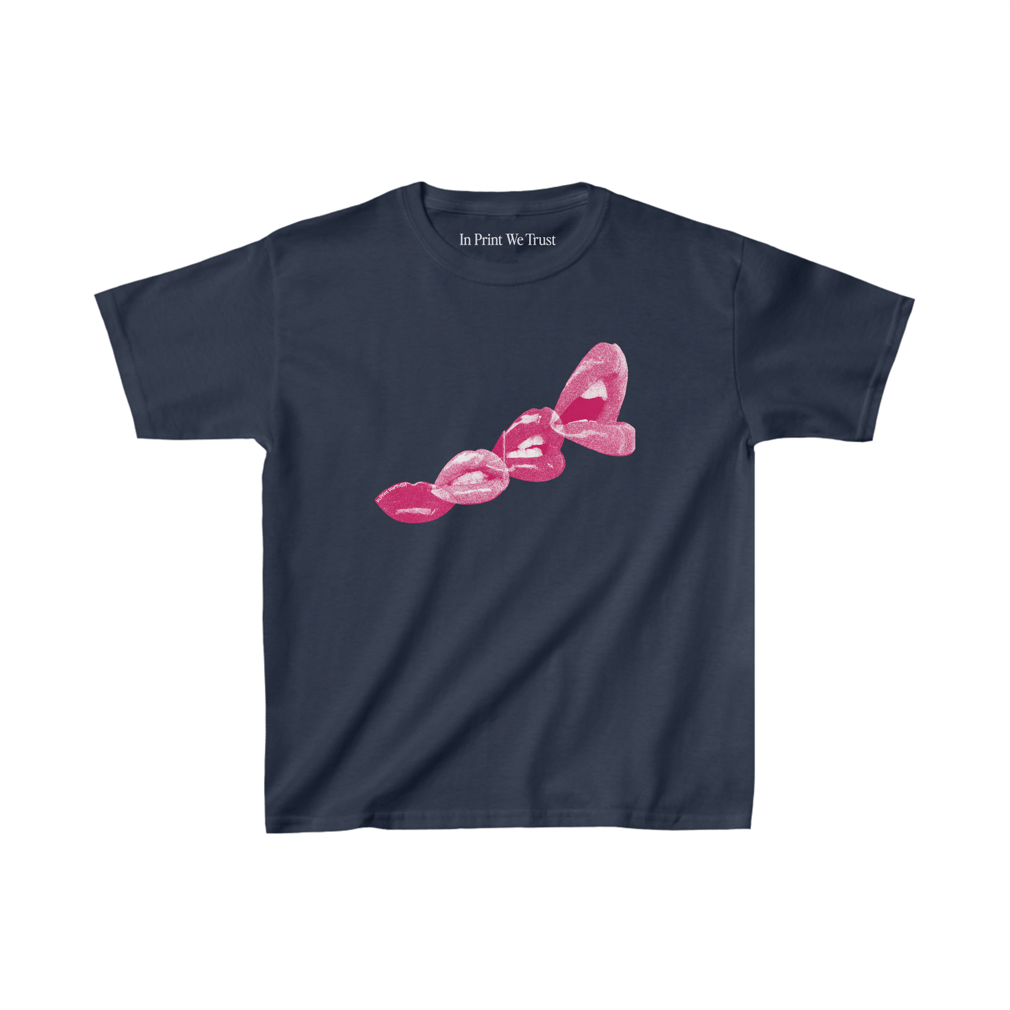 give me a kiss essential baby tee - In Print We Trust