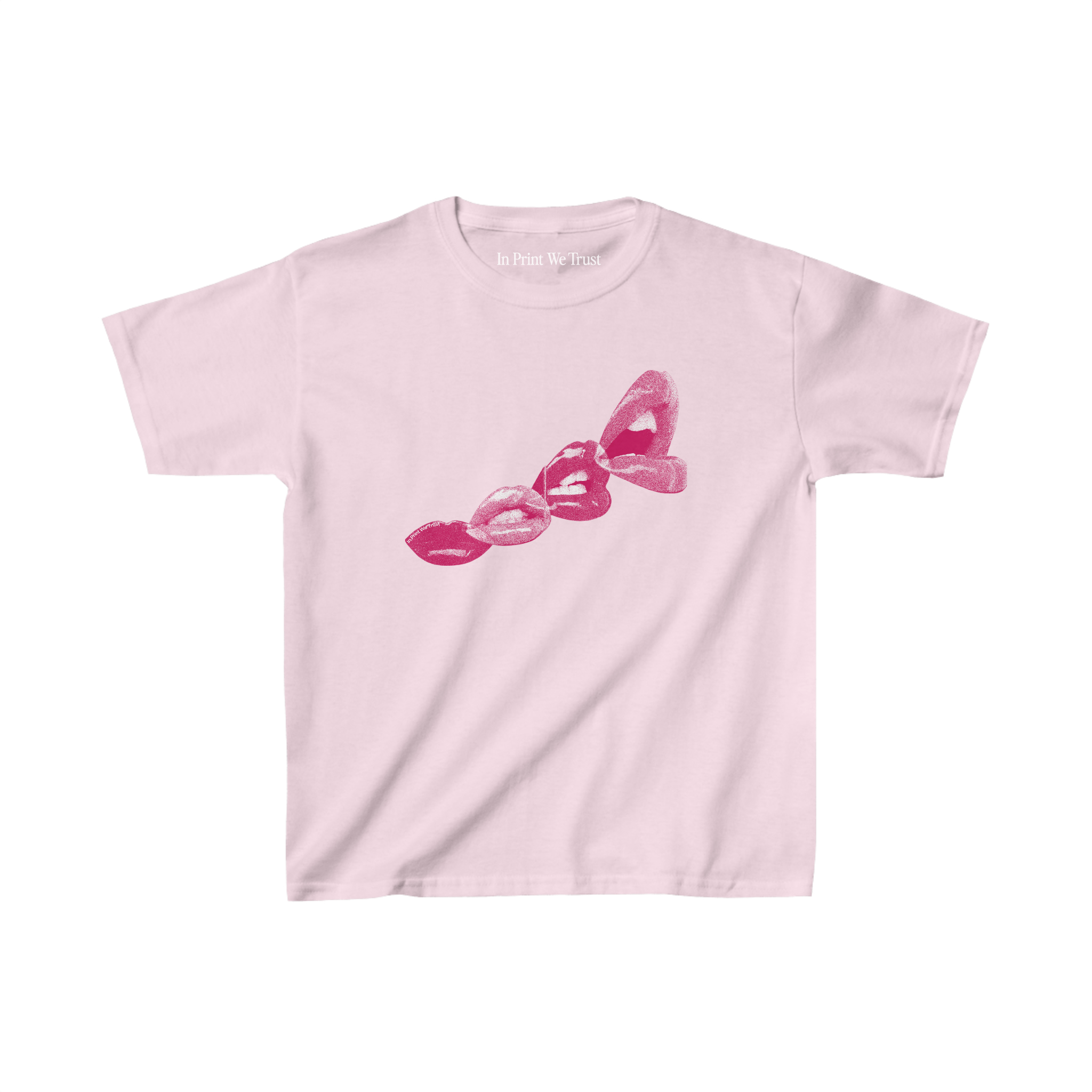 give me a kiss essential baby tee - In Print We Trust