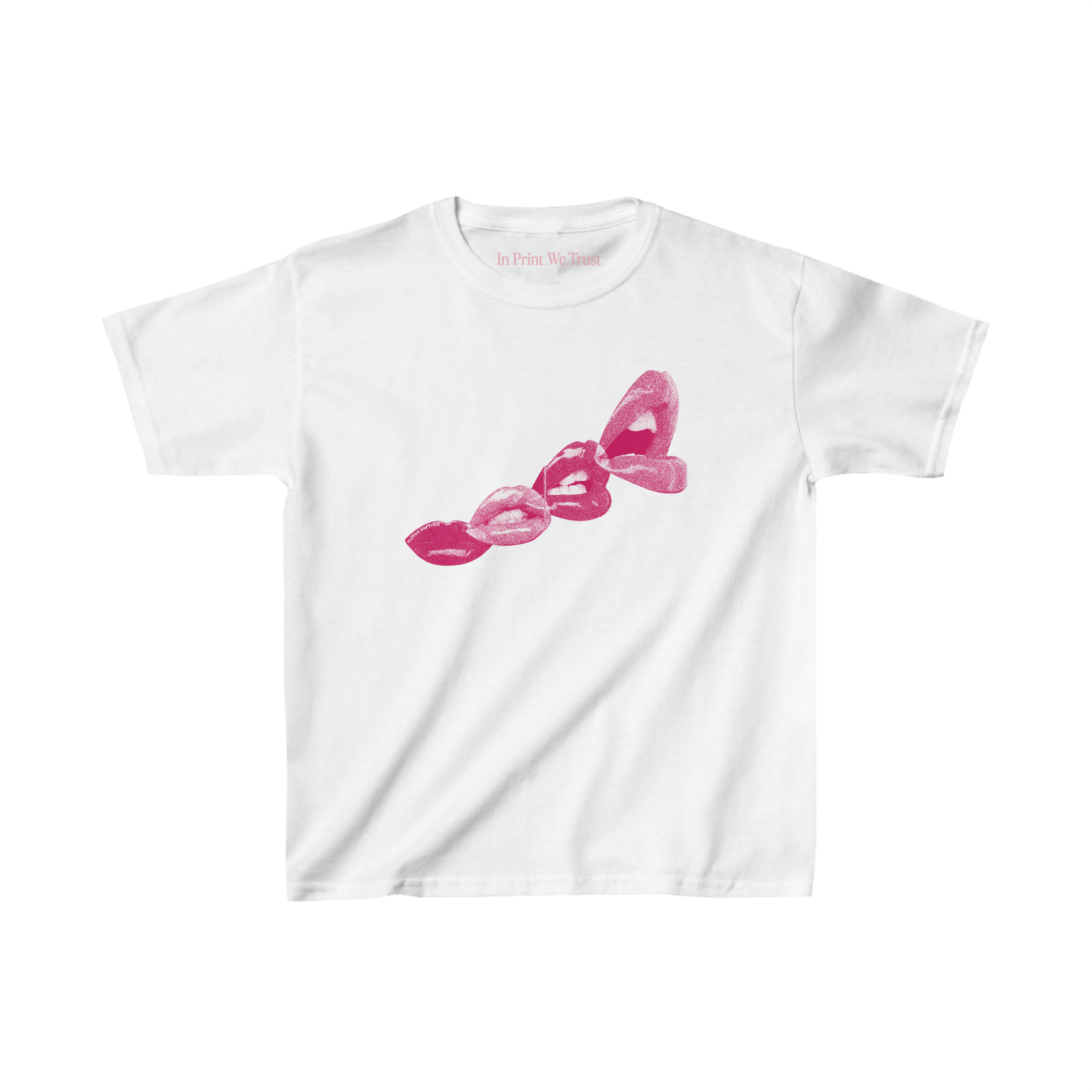 give me a kiss essential baby tee - In Print We Trust