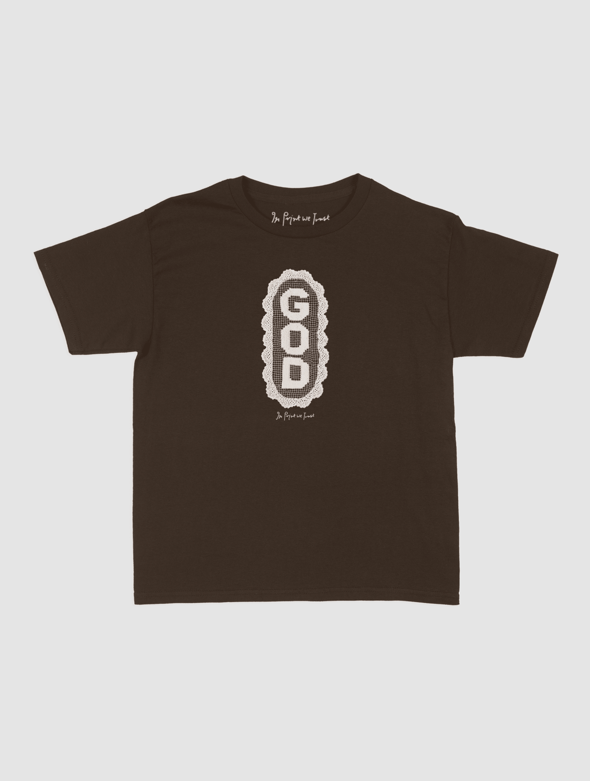 god crochet baby tee - In Print We Trust