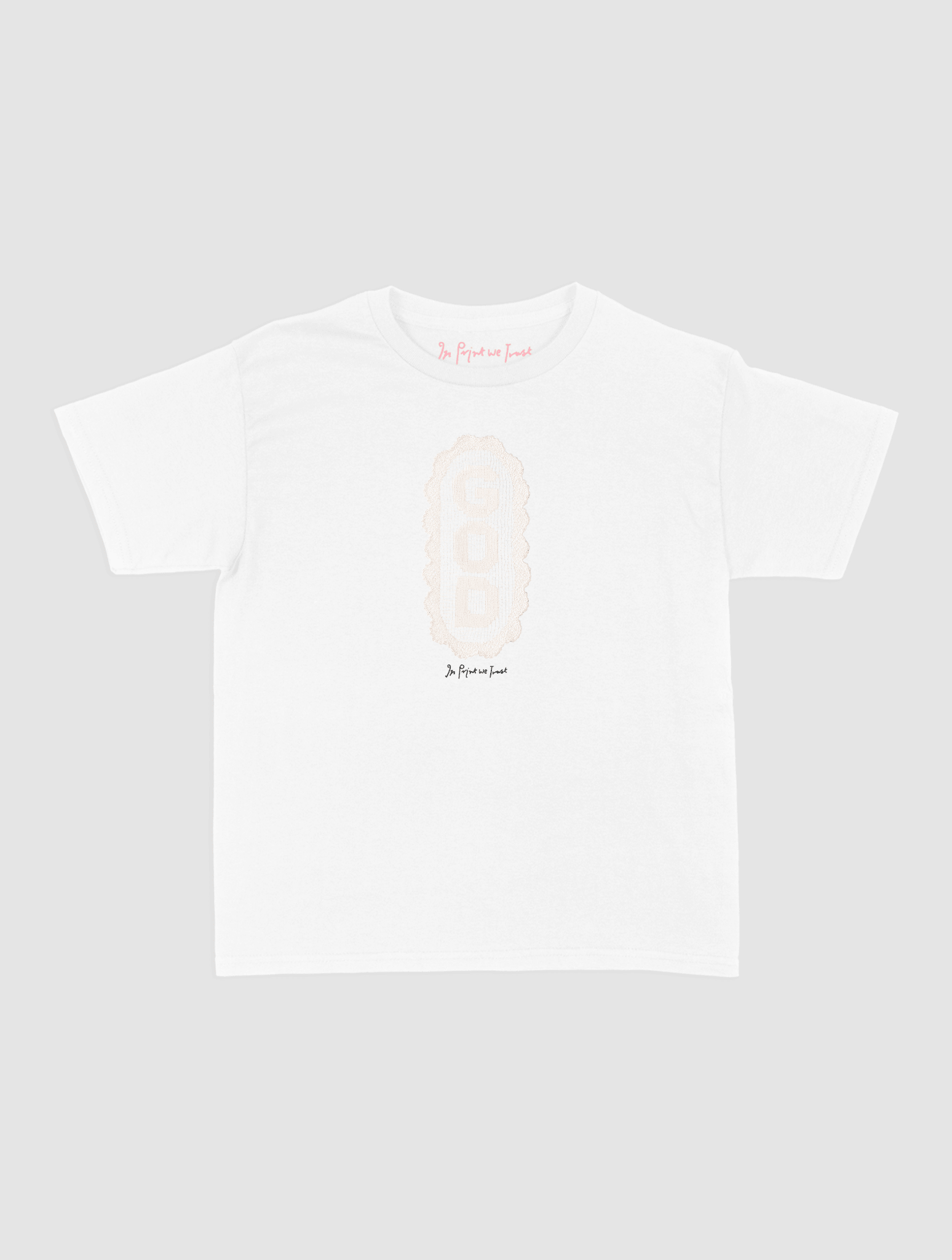 god crochet baby tee - In Print We Trust