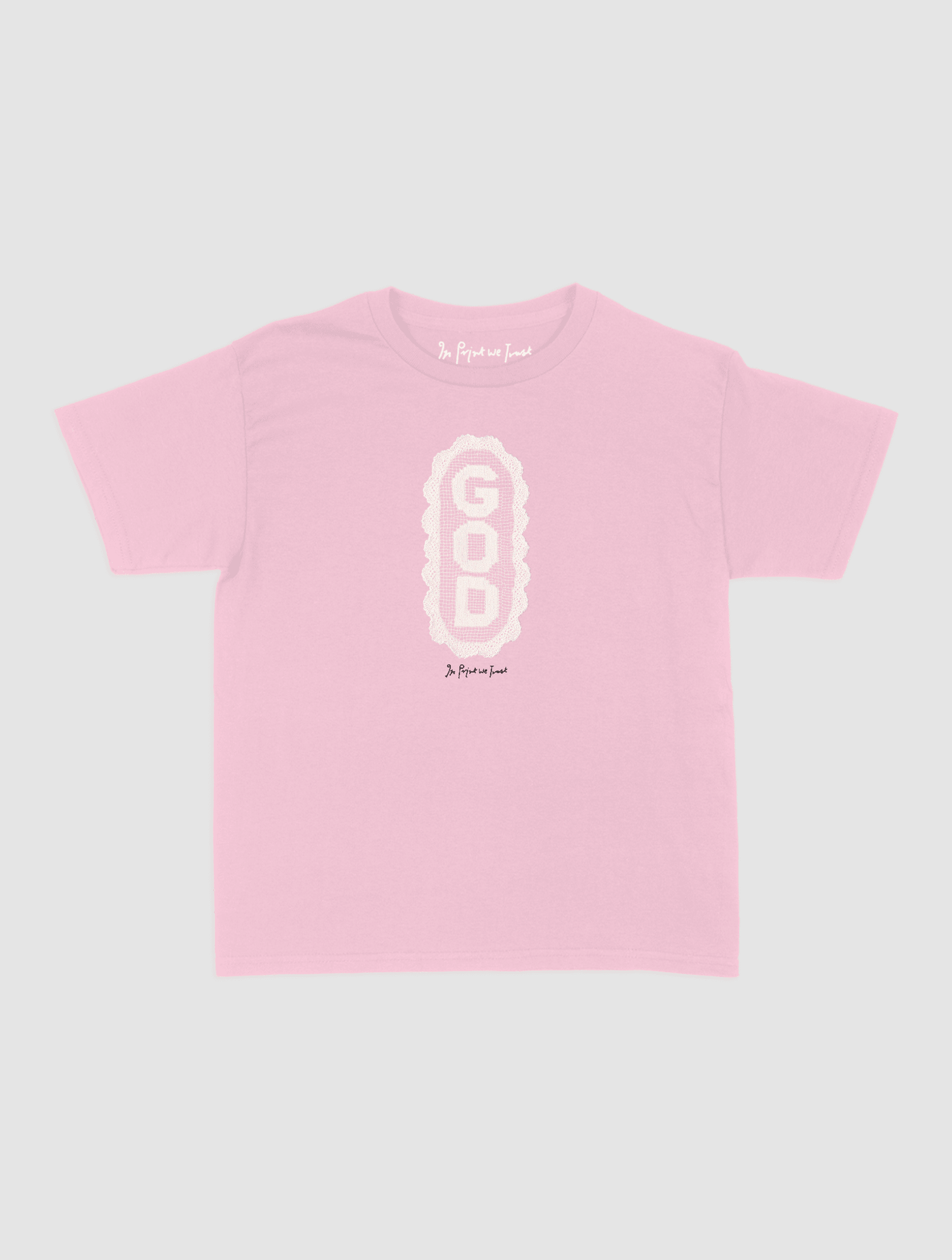 god crochet baby tee - In Print We Trust