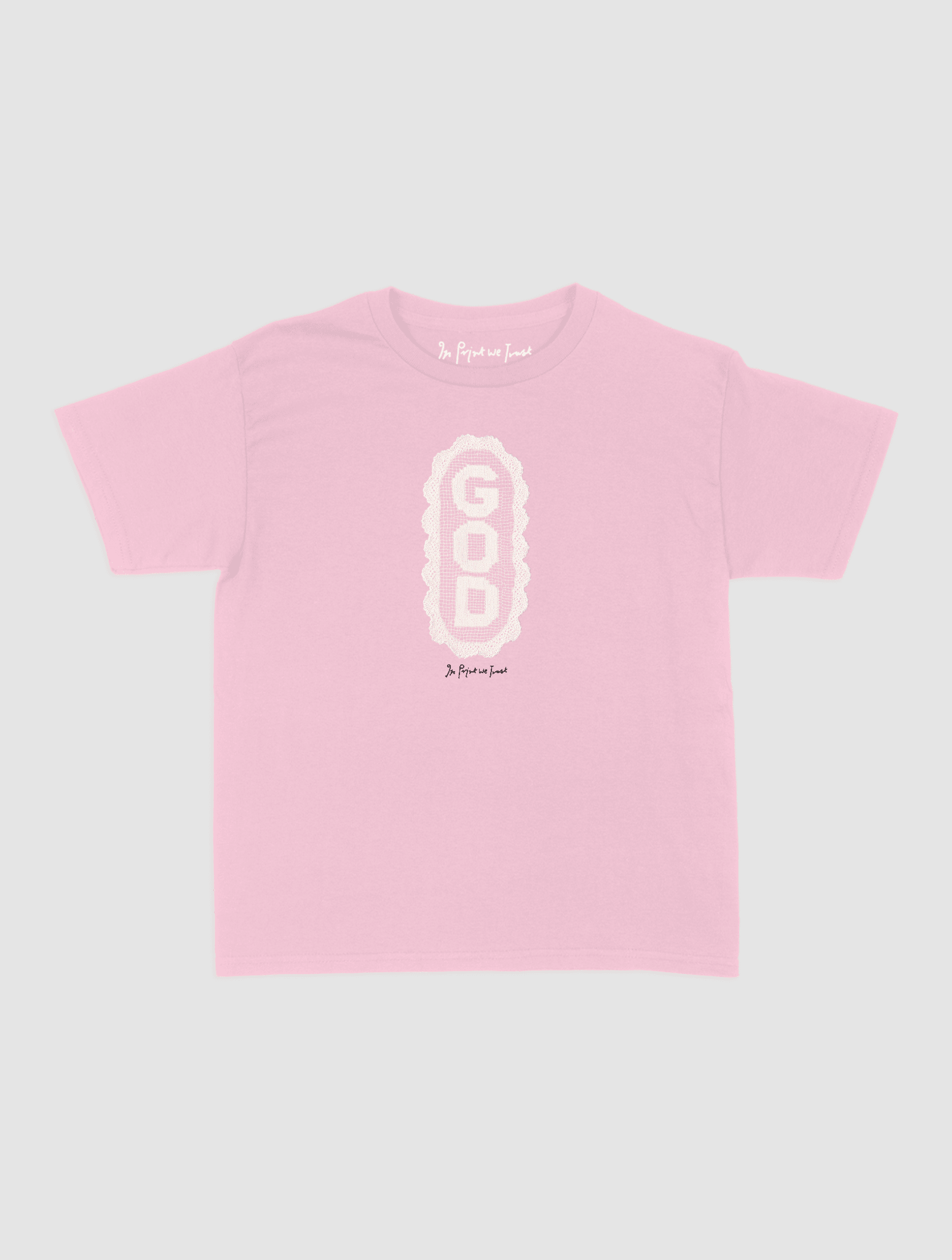 god crochet baby tee - In Print We Trust