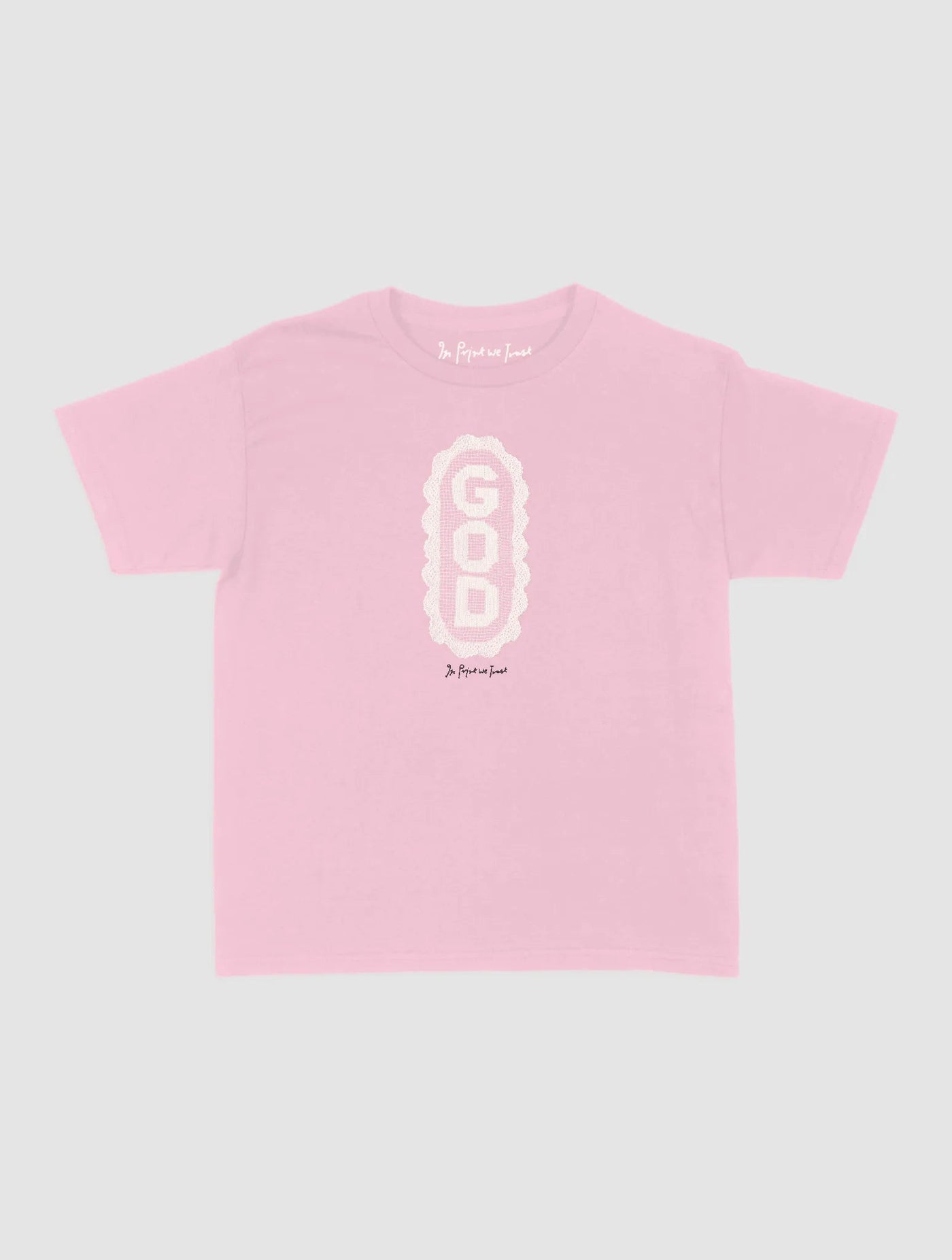god crochet baby tee - In Print We Trust