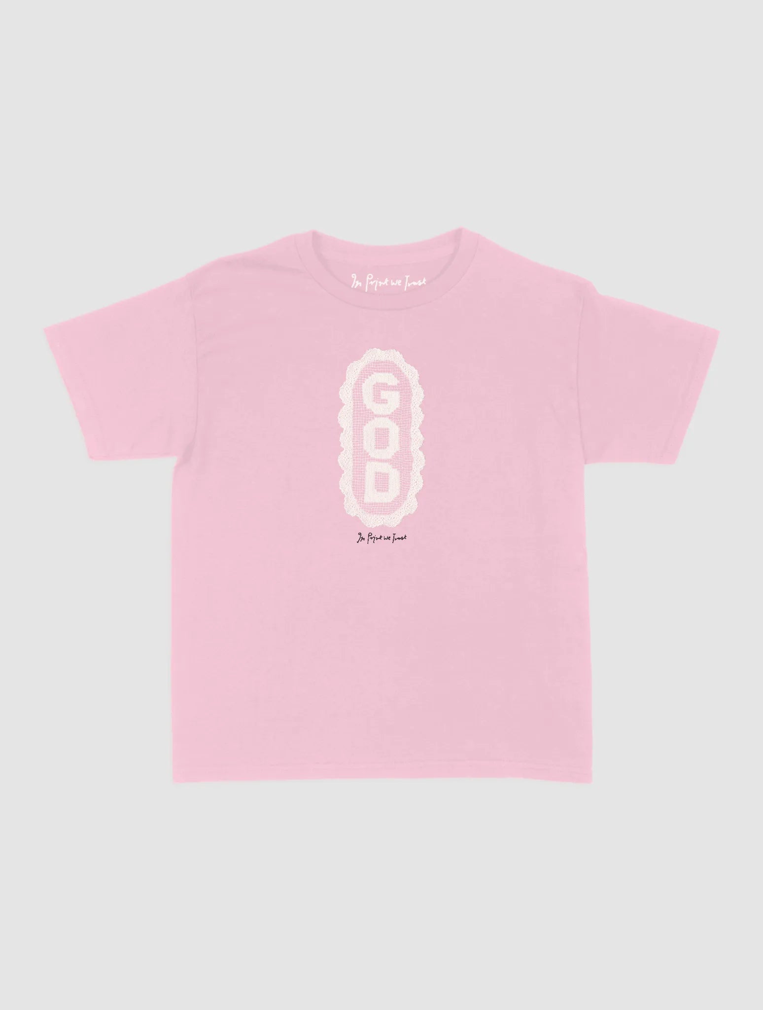 god crochet baby tee - In Print We Trust