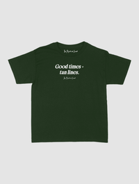 good times + tan lines baby tee - In Print We Trust