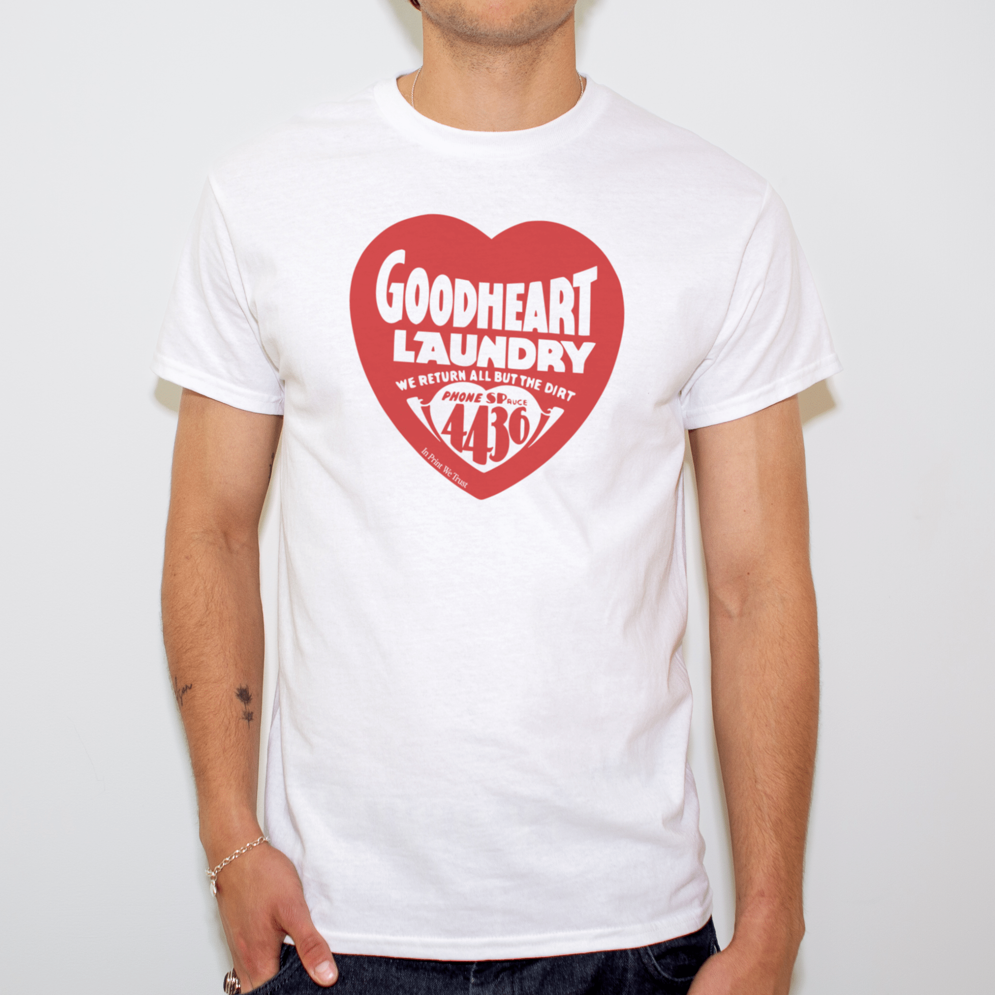 'Goodheart Laundry' classic tee - In Print We Trust