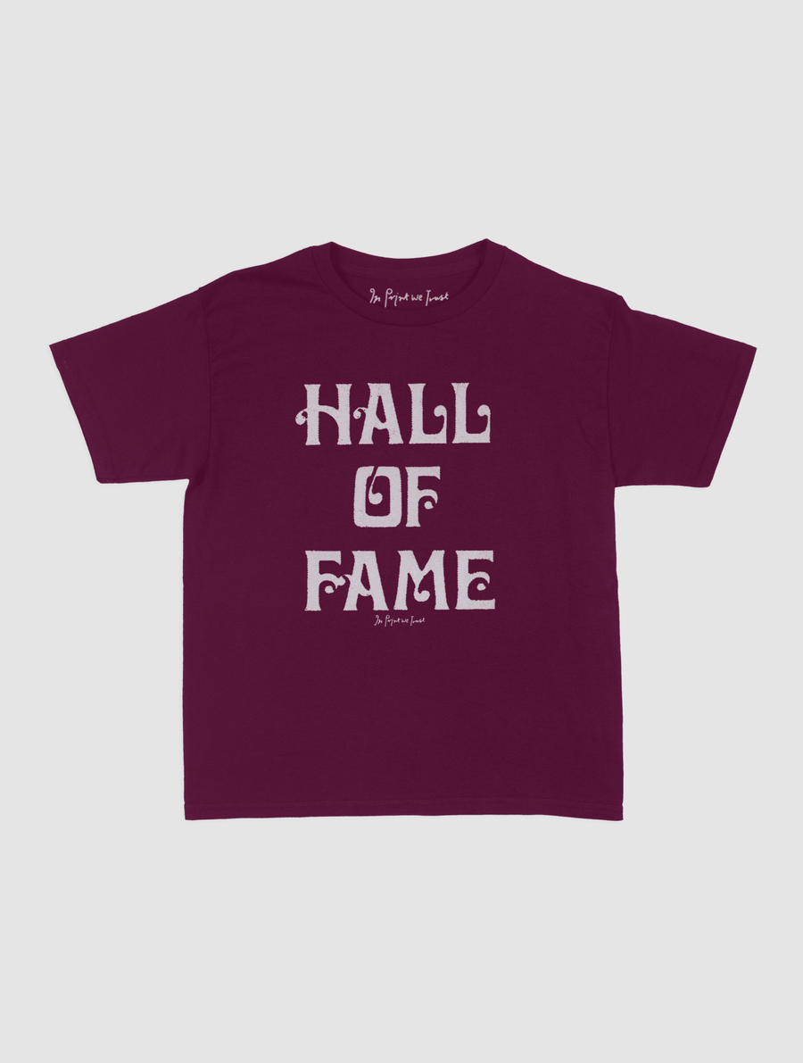 HALL OF FAME baby tee - In Print We Trust