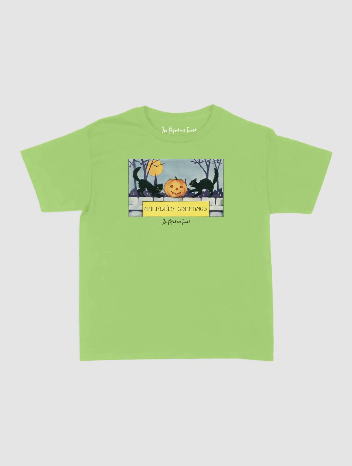 halloween greetings baby tee - In Print We Trust