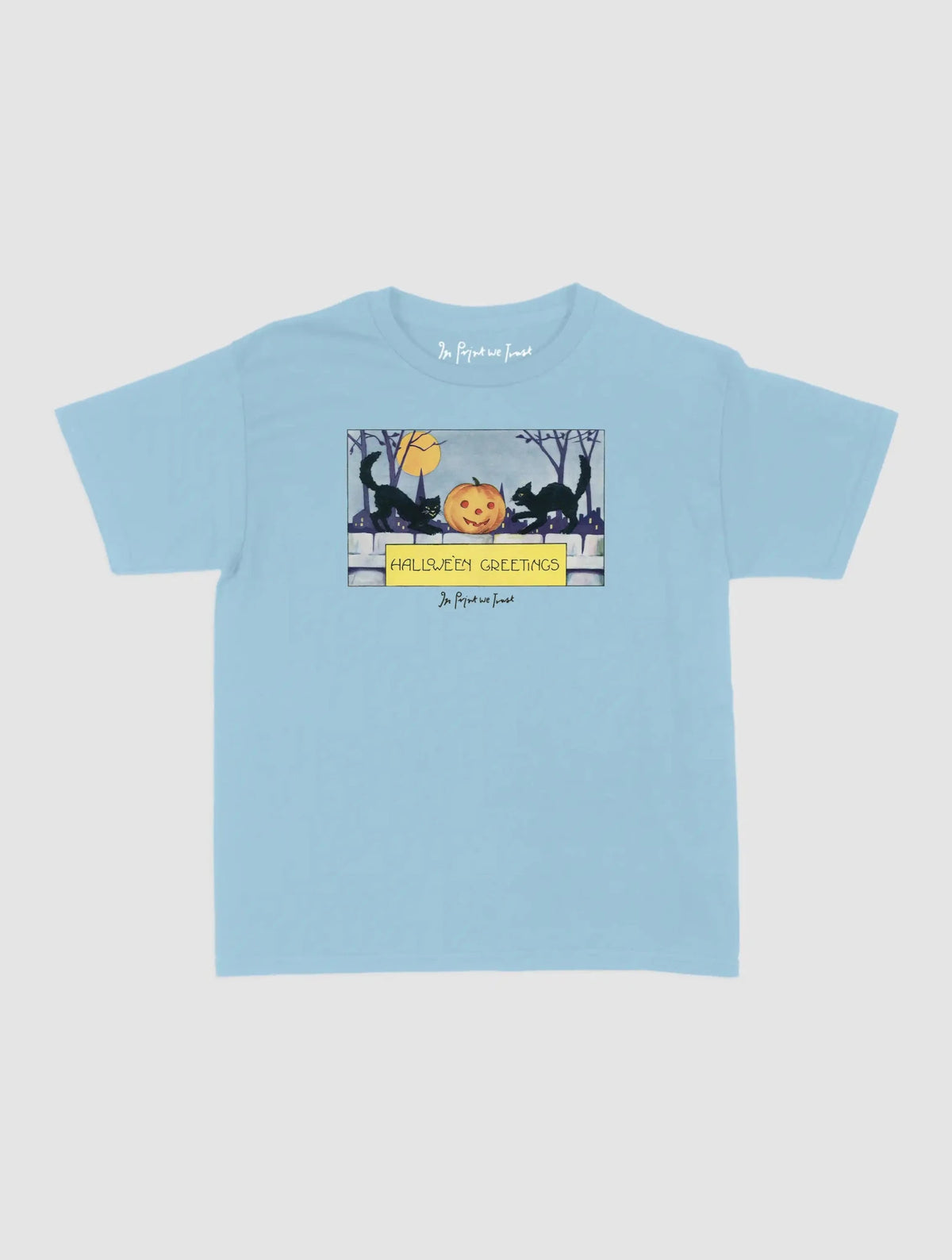 halloween greetings baby tee - In Print We Trust