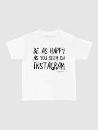 happy as you seem baby tee - In Print We Trust