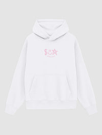 happy white hoodie - In Print We Trust