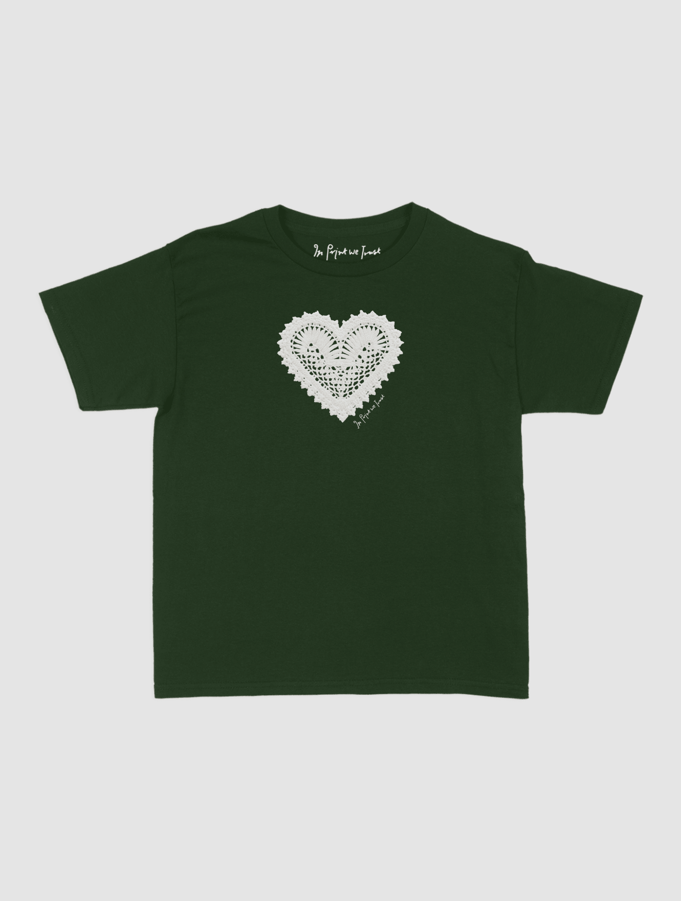 heart crochet baby tee - In Print We Trust