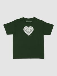 heart crochet baby tee - In Print We Trust