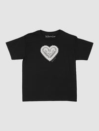 heart crochet baby tee - In Print We Trust