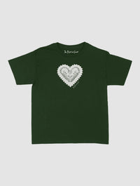 heart crochet baby tee - In Print We Trust