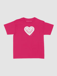 heart crochet baby tee - In Print We Trust