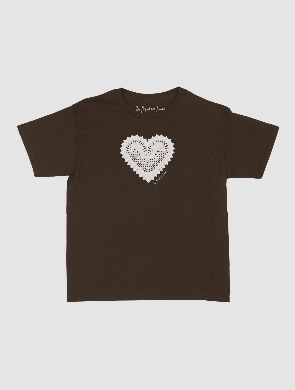 heart crochet baby tee - In Print We Trust