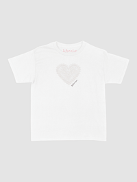 heart crochet baby tee - In Print We Trust