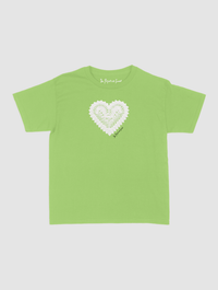 heart crochet baby tee - In Print We Trust