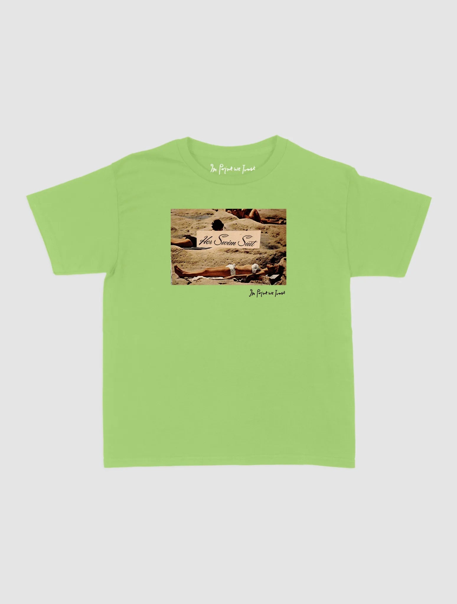 her swim suit baby tee - In Print We Trust