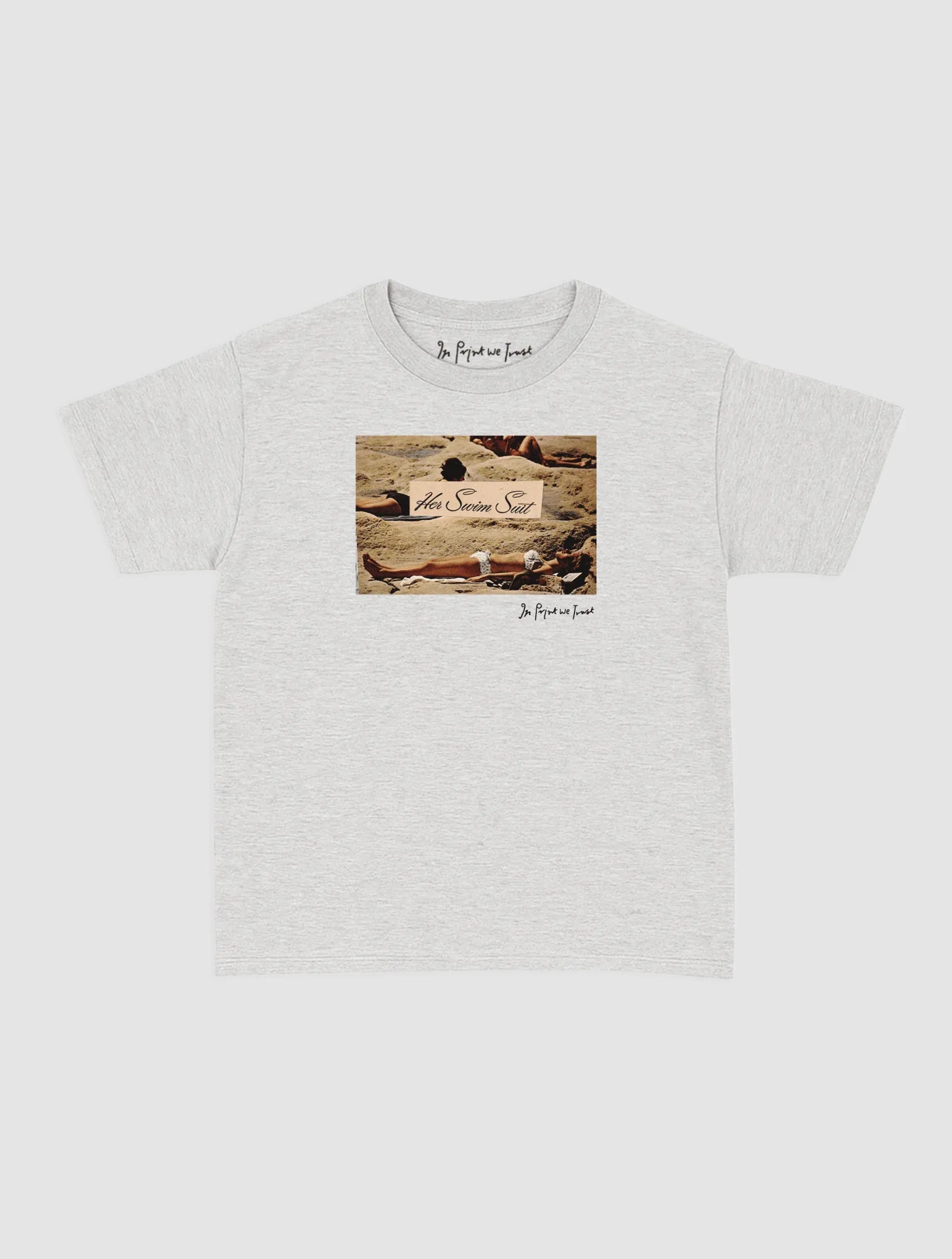 her swim suit baby tee - In Print We Trust