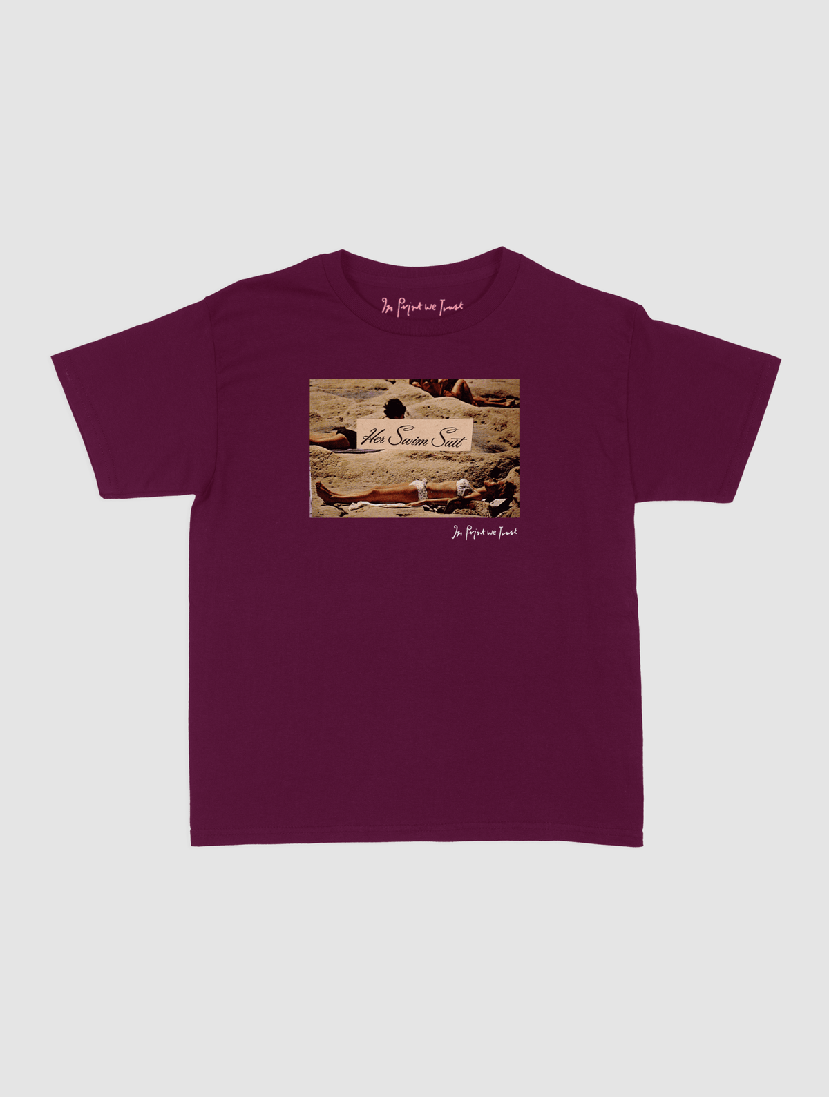 her swim suit baby tee - In Print We Trust