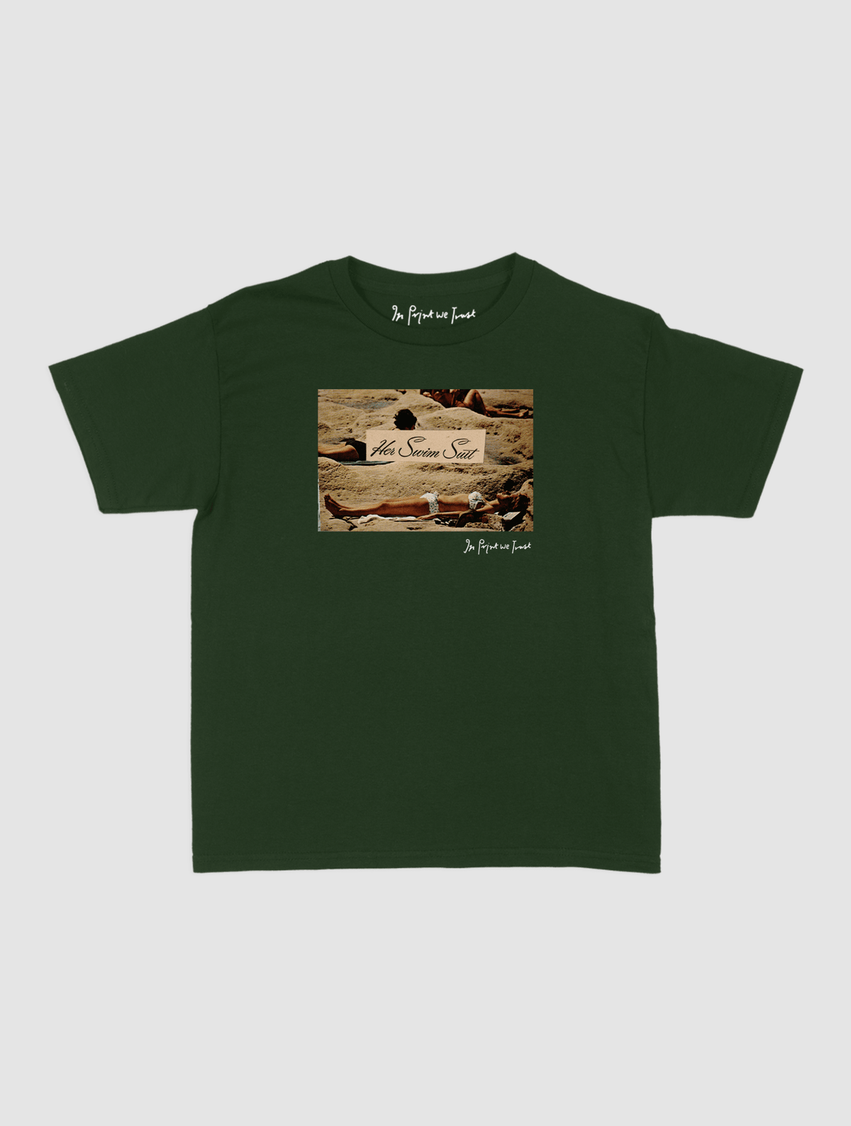 her swim suit baby tee - In Print We Trust