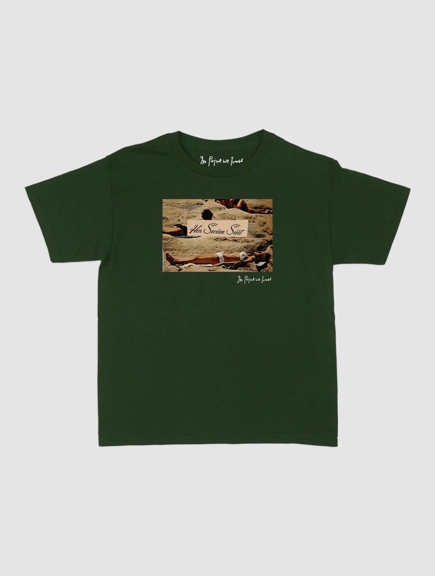her swim suit baby tee - In Print We Trust