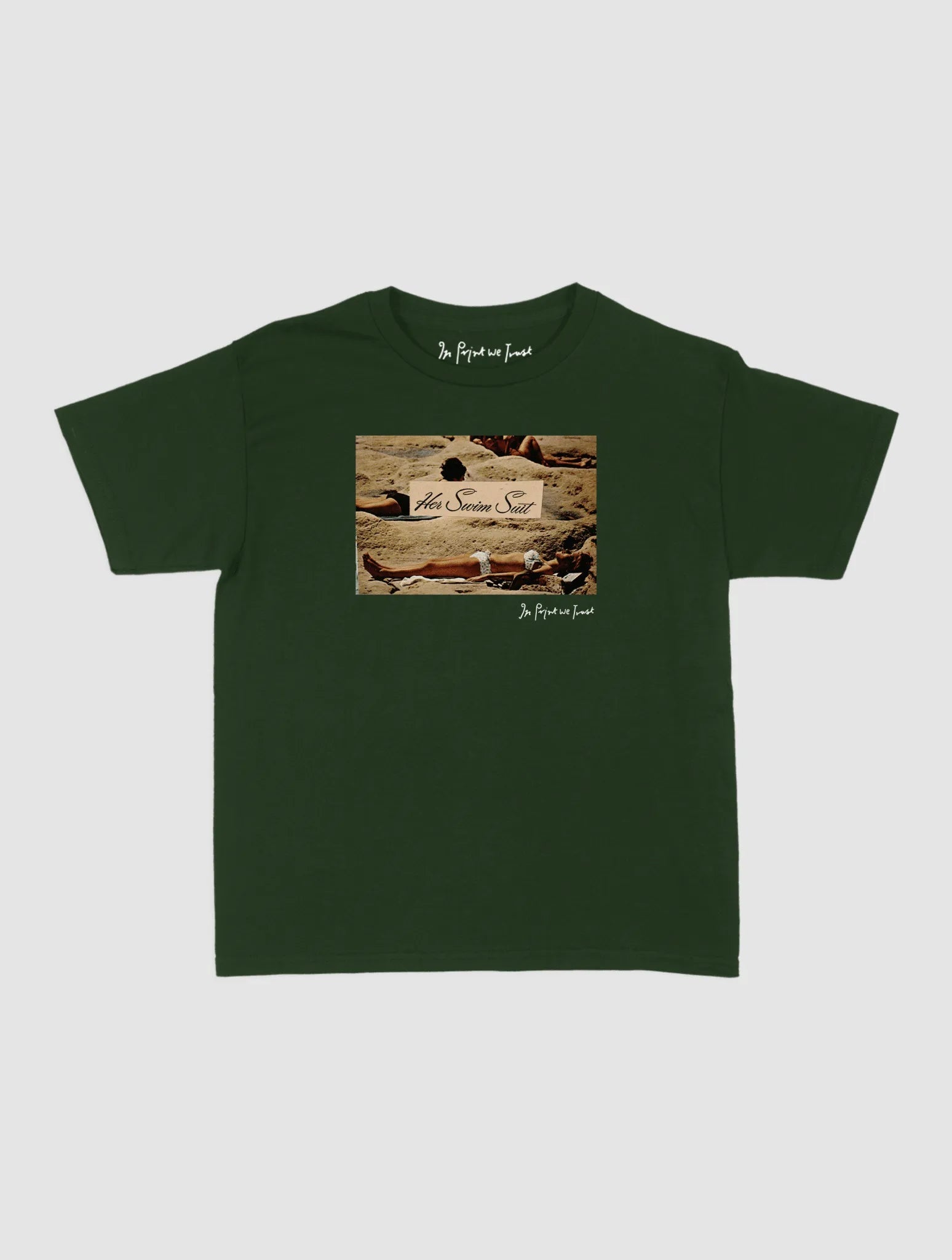 her swim suit baby tee - In Print We Trust