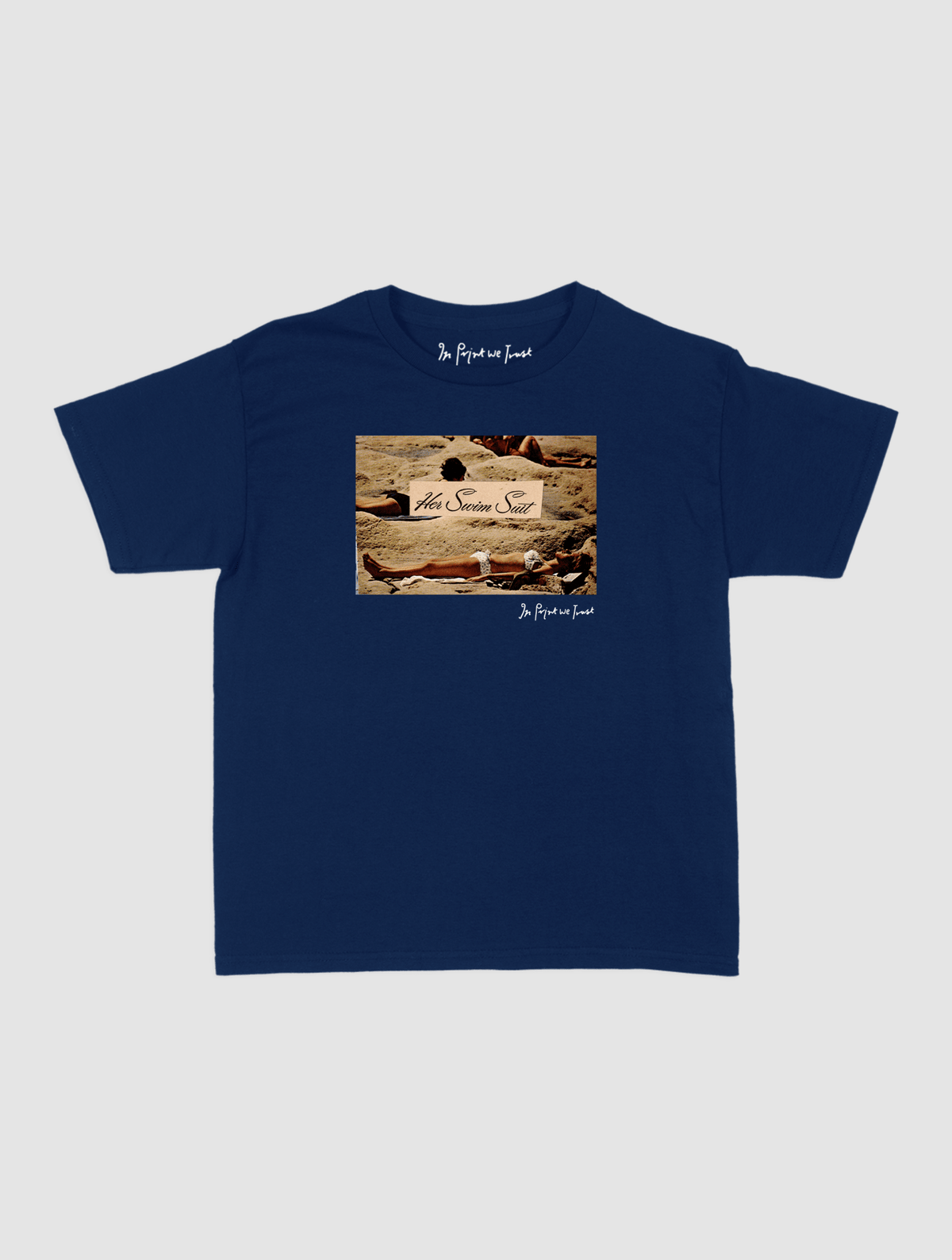 her swim suit baby tee - In Print We Trust