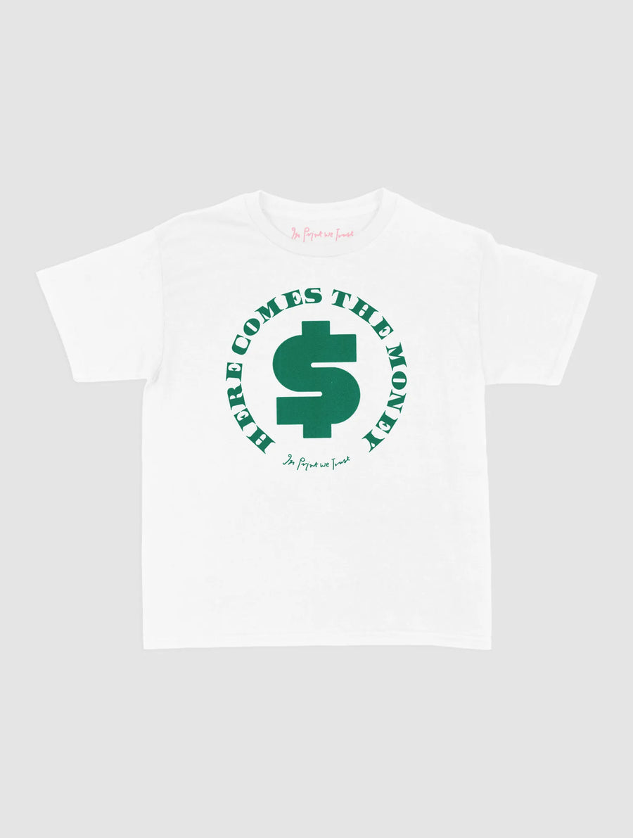 here comes the money baby tee - In Print We Trust