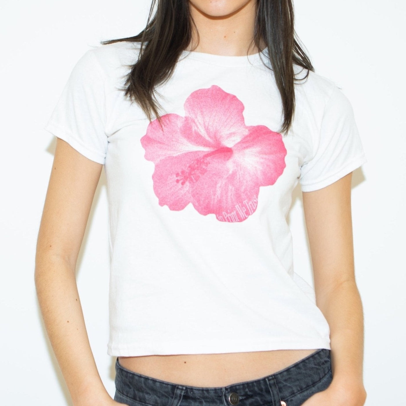 'Hibiscus' baby tee - In Print We Trust