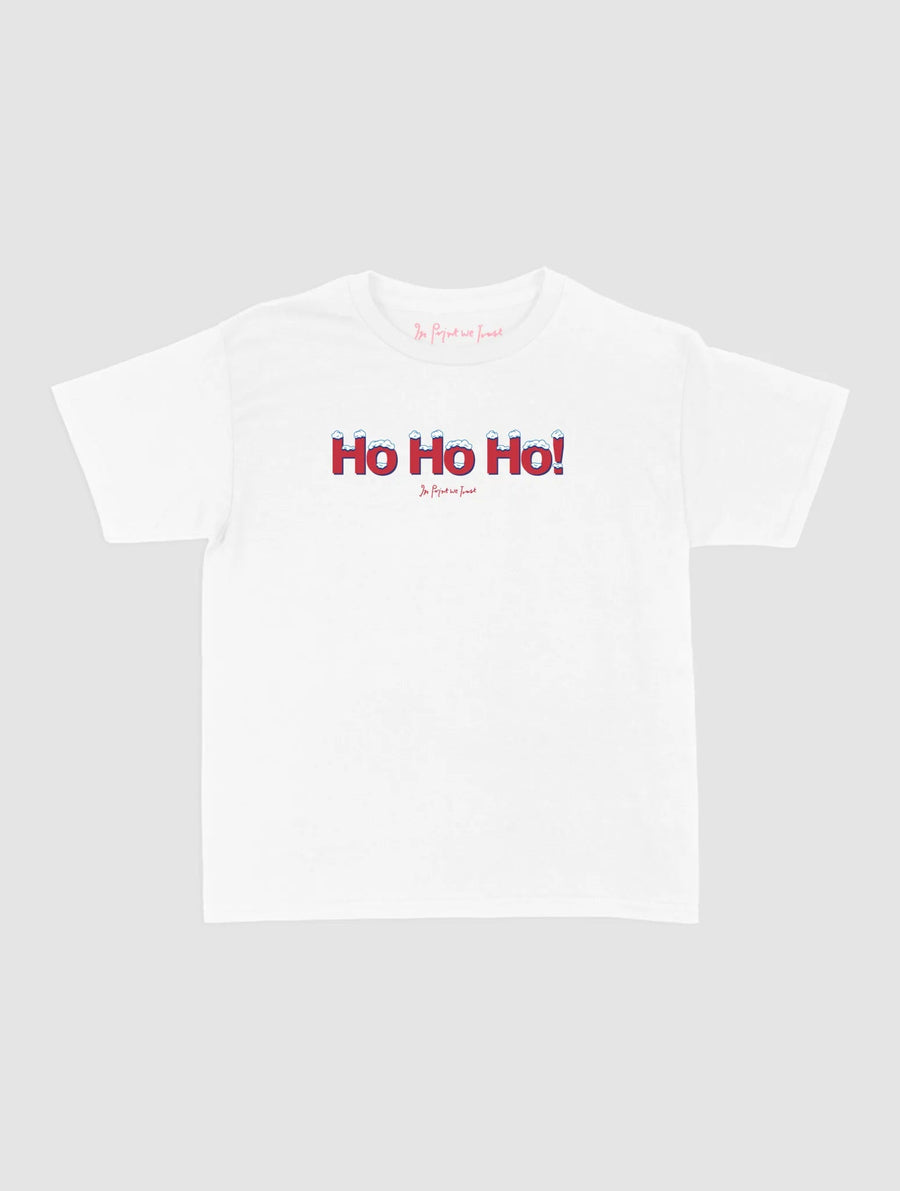ho ho ho! baby tee - In Print We Trust