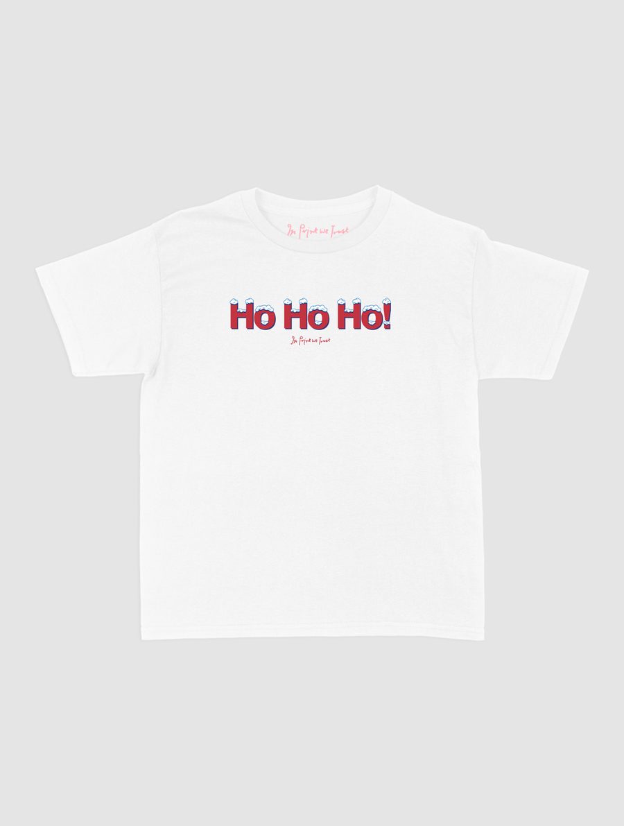 ho ho ho! baby tee - In Print We Trust