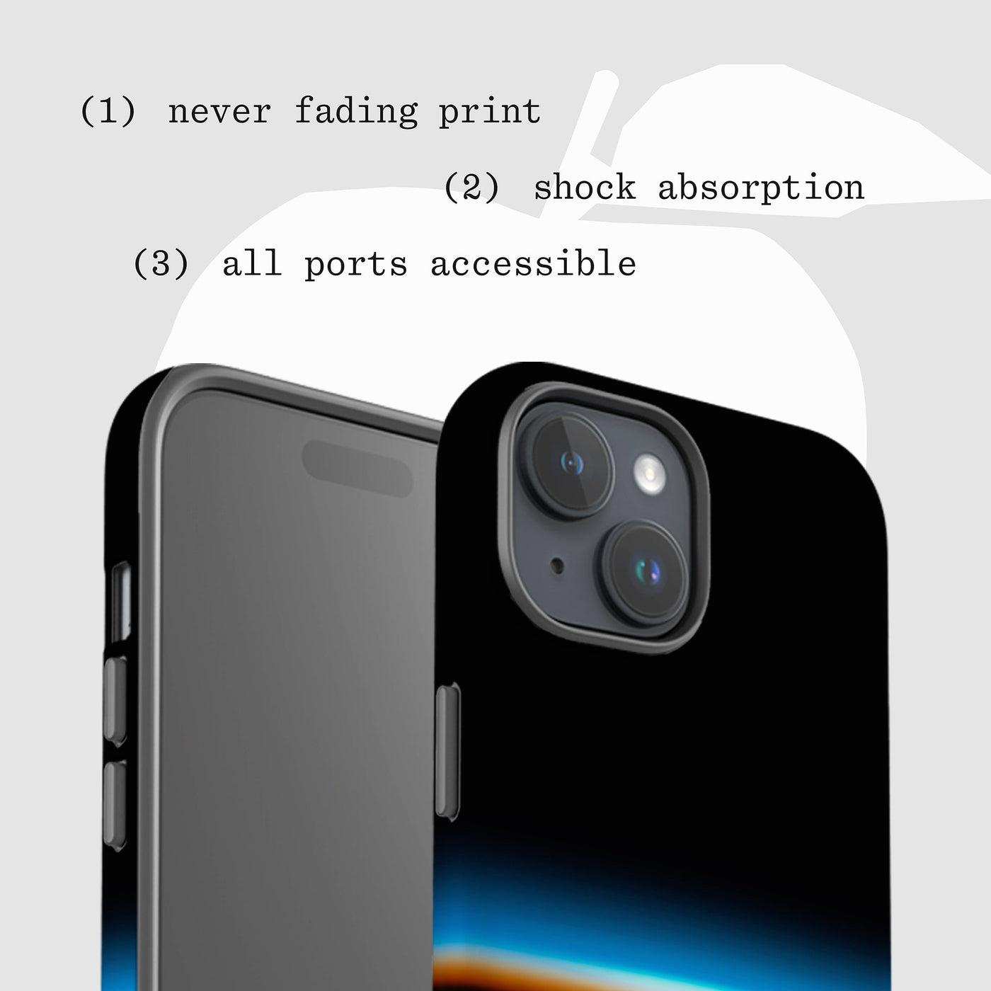 horizon tough iPhone case - In Print We Trust