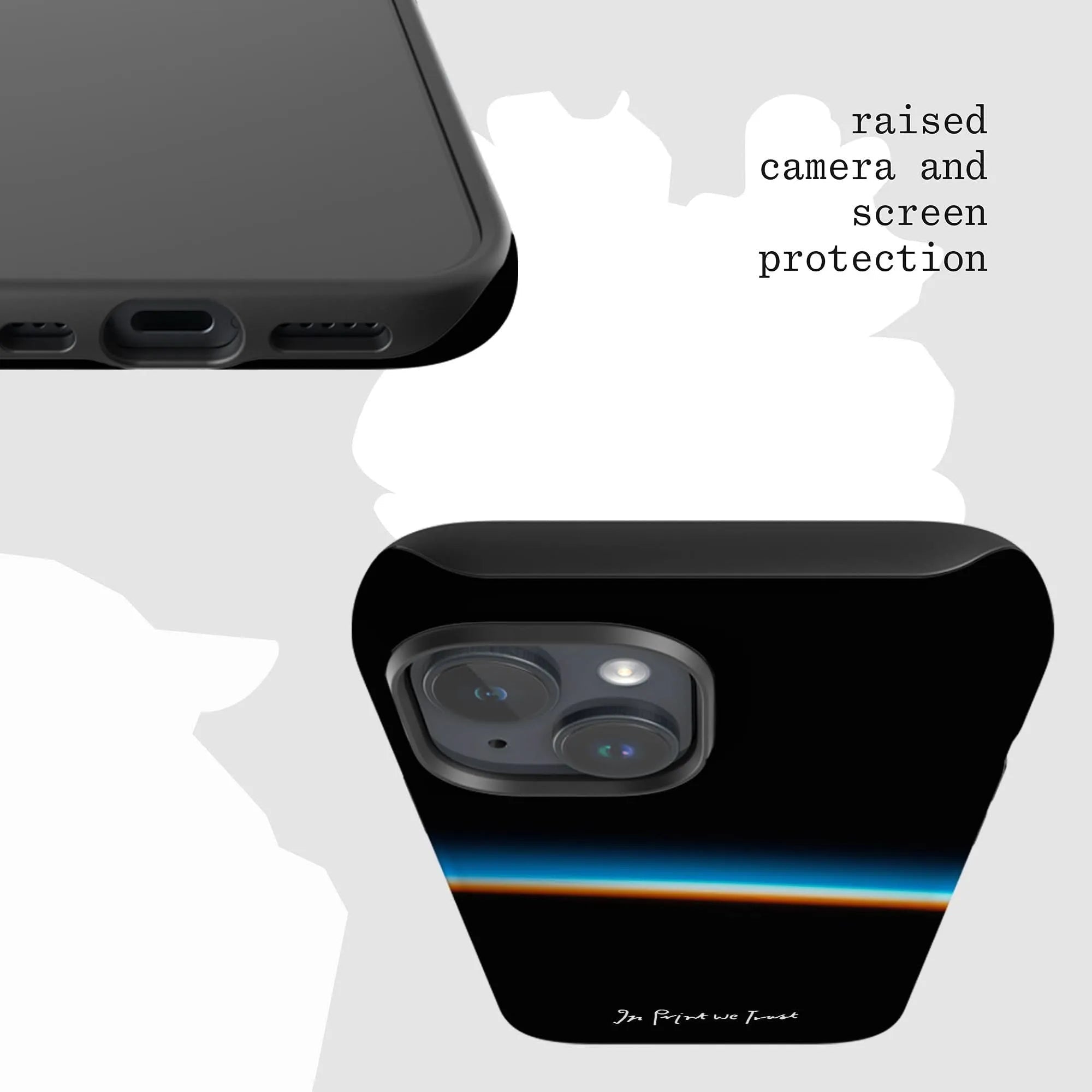 horizon tough iPhone case - In Print We Trust