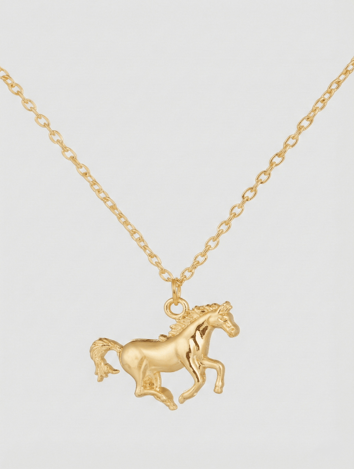 horse charm necklace - In Print We Trust