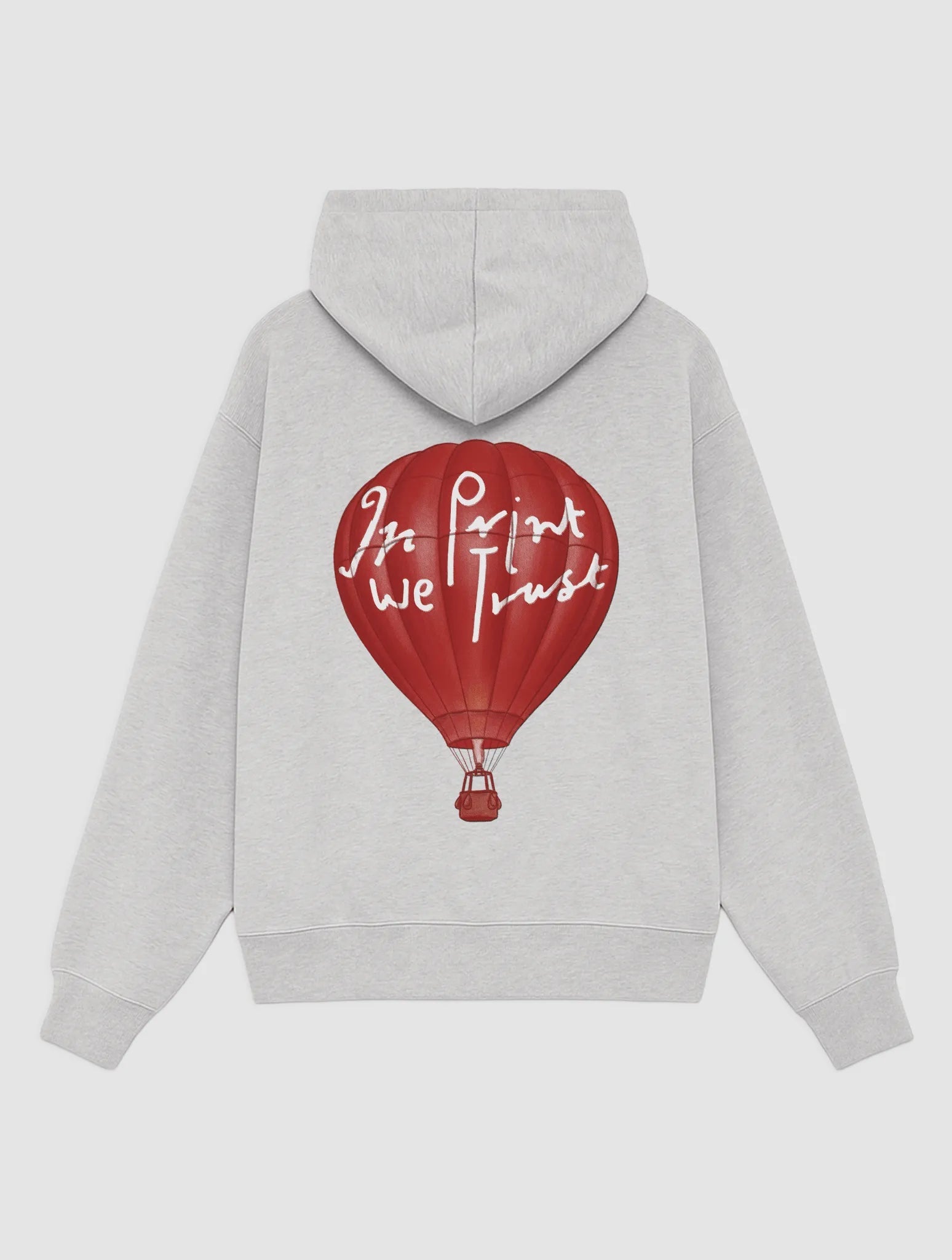 hot air balloon grey hoodie - In Print We Trust