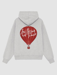 hot air balloon grey hoodie - In Print We Trust