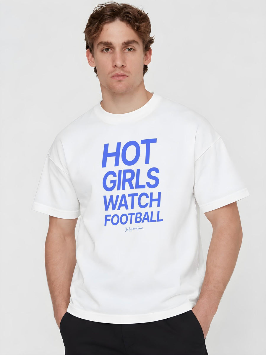 hot girls watch football heavyweight tee - In Print We Trust