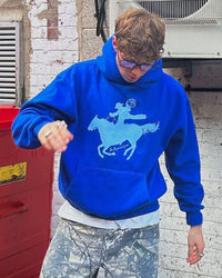 howdy blue hoodie - In Print We Trust
