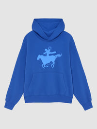 howdy blue hoodie - In Print We Trust