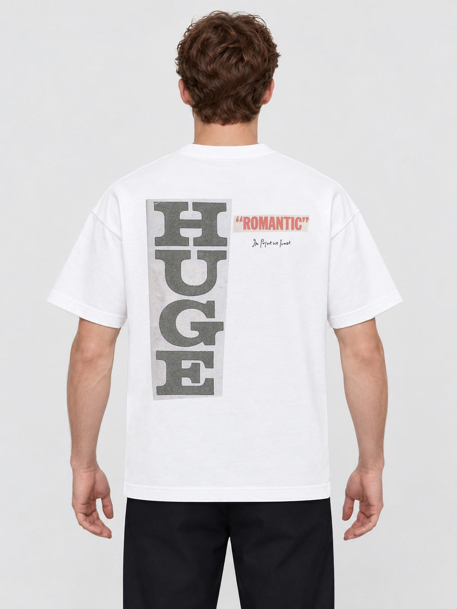 huge romantic heavyweight tee - In Print We Trust