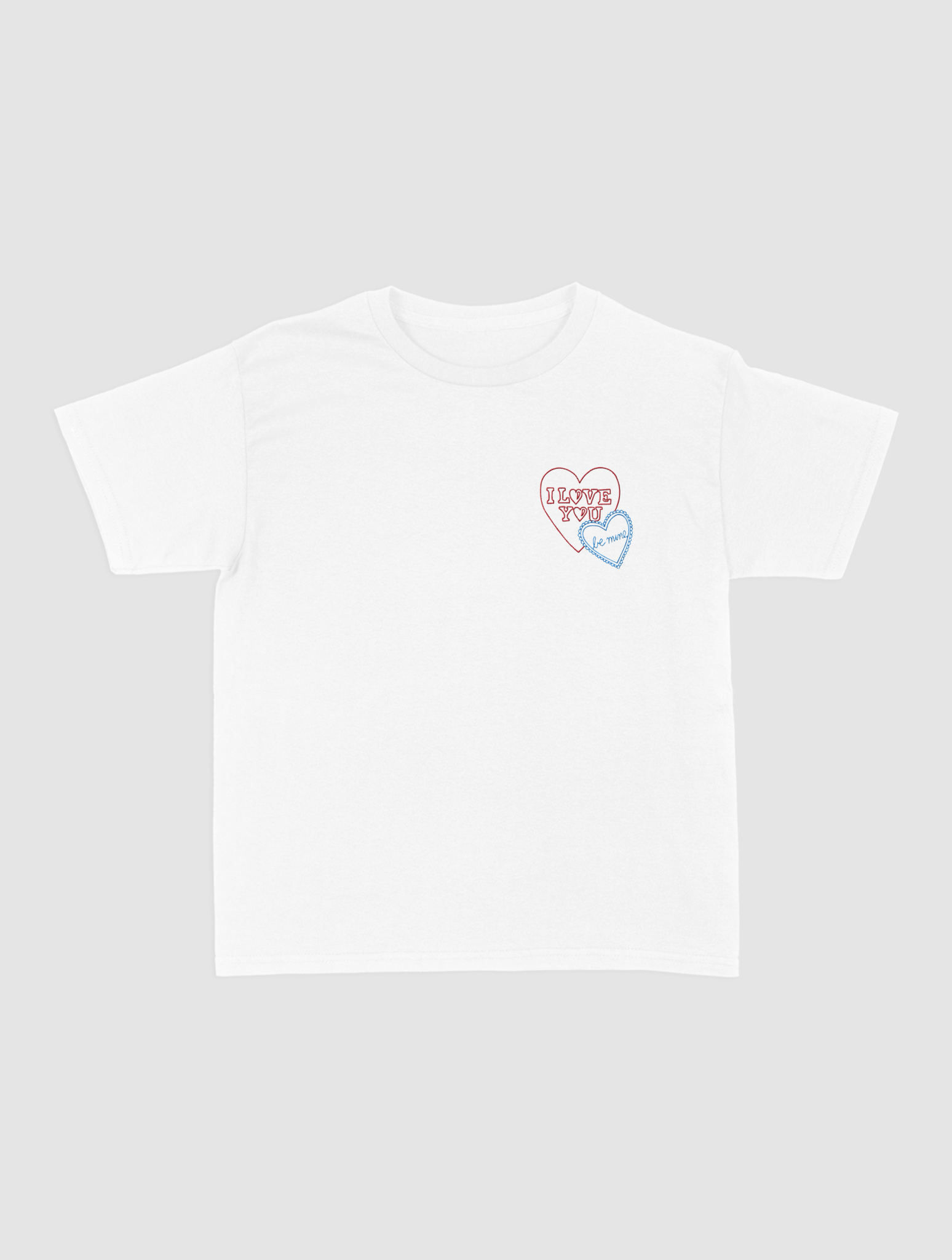 i love you embroidered baby tee - In Print We Trust