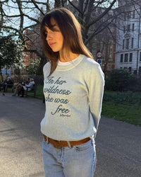 in her wildness knitted crew-neck - In Print We Trust