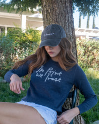 in print we trust knitted crew-neck